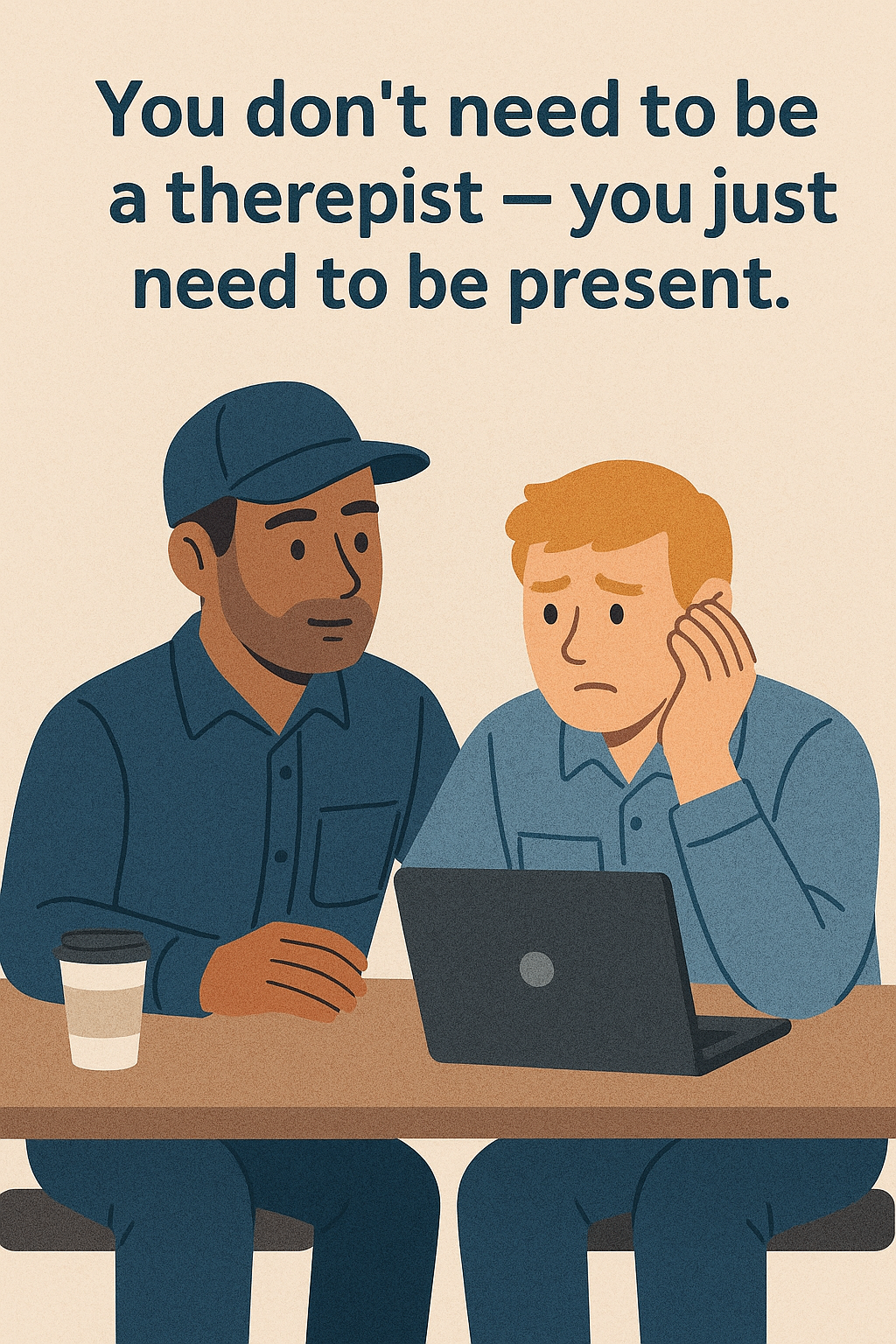You don't need to be a therapist — you just need to be present